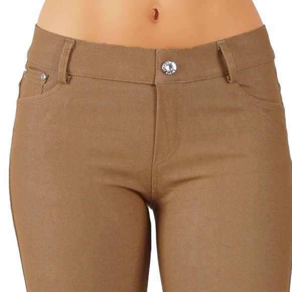 Jean Look Cotton Blend Jeggings Tights Slimming - Picture 4 of 6